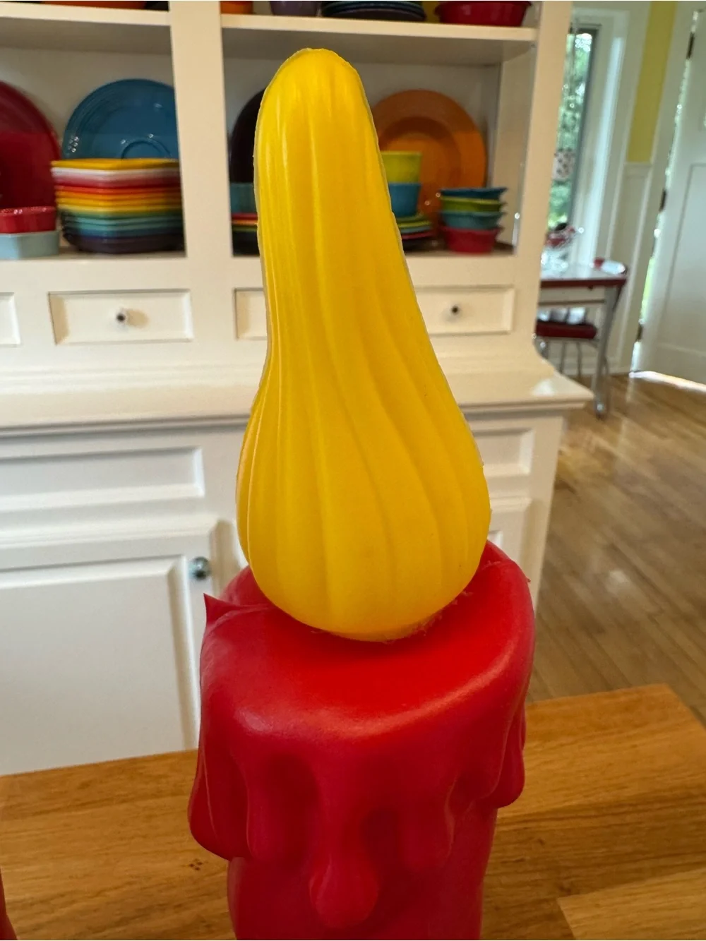 🕯️ Vintage Swirl Blow Mold Candles Pair | General Foam Plastics Norfolk VA | 16”
